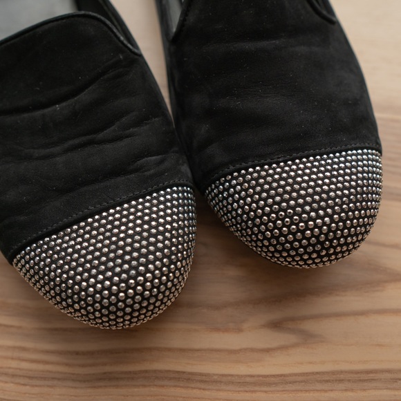 Stuart Weitzman Rhinestone Toe Loafers - Picture 3 of 4